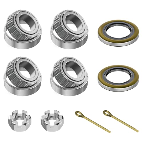 CLUBRALLY 2 Set EZGO TXT Golf Cart Front Axle Wheel Hub Bearings & Seal G&E 1976-UP, OEM#50892-G1, 25146-G1