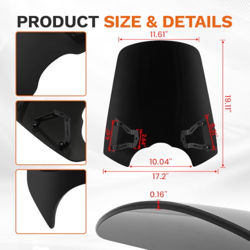 PIKPOP Tall Windshield for Vulcan S