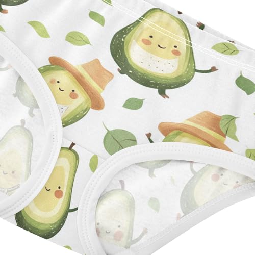 Wusikd Cute Avocado Girls' Underwear Cotton Girls Briefs Soft Toddler Underwear 2T4