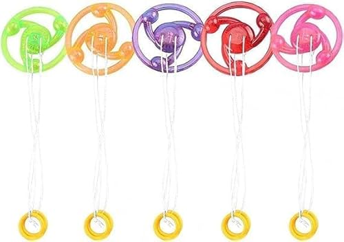 Schwungrad-Spinner, Fidget-Licht, Regenbogen-Lichtshow, Orbitalblitz, Geschenk für Erwachsene, blinkend, leuchtet im Dunkeln, buntes