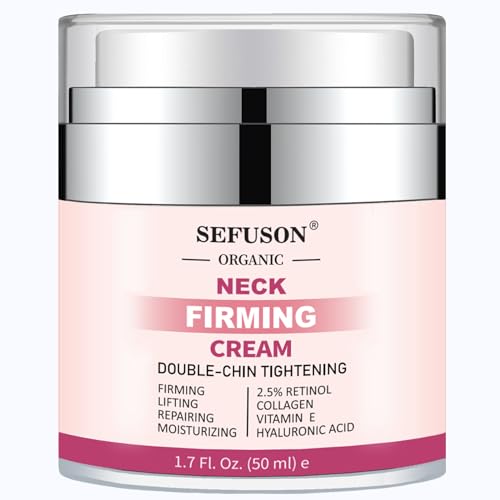 Neck Firming Cream, Neck Cream For Wrinkles & Fine Lines, Moisturizer with Retinol Collagen and Hyaluronic Acid