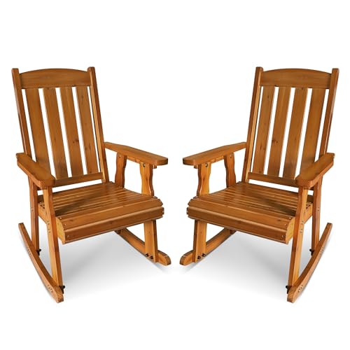 Fortune Candy Wooden Patio Rocking Chair 600 LBS Review: The Heavy-Duty ...