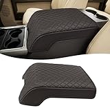 KBH Center Console Armrest Cover for Ford F250 - F550 2011 2012 2013 2014 2015 2016, Vinyl Leather, Middle...