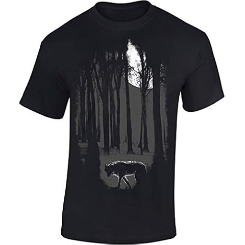 Baddery Camiseta Lobo de Noche Cover
