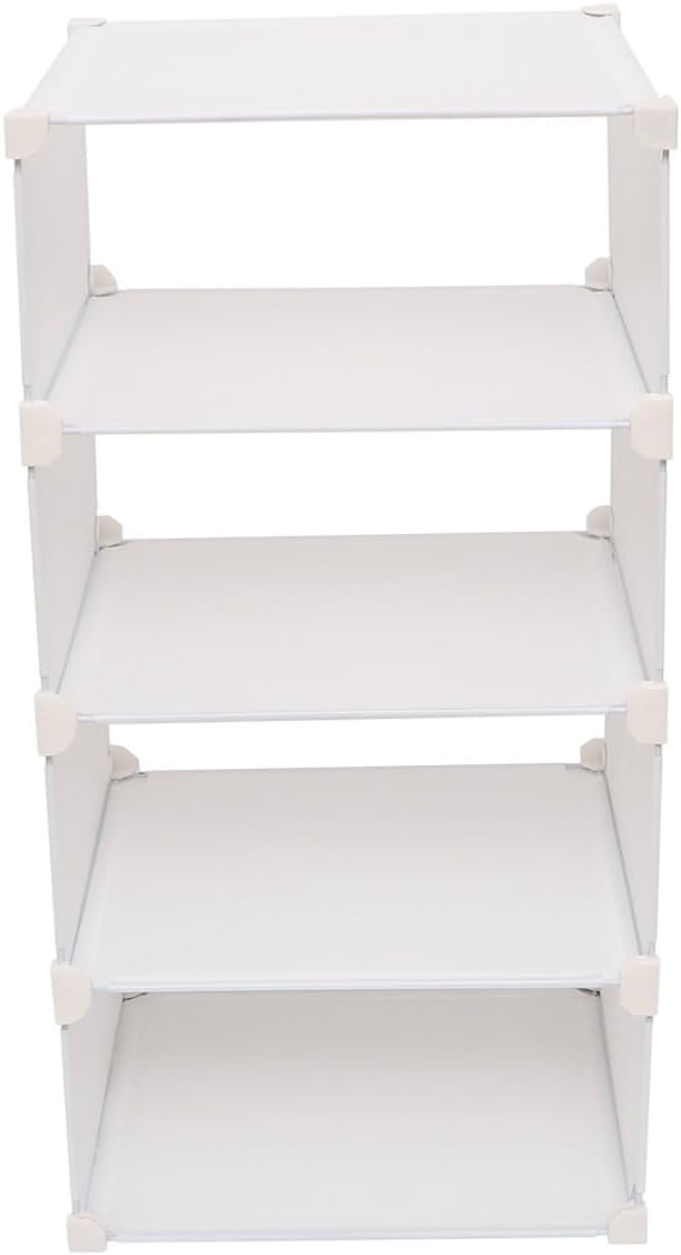 Resin Organizer Wardrobe Shelf 4 Layer 1 Column for Home