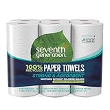 Seventh Generation Paper Towels, 100% Recycled Paper, 2-ply, 6 Rolls (Packaging May Vary)