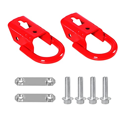 Gstp Front Bumper Tow Hook Right Left Heavy Duty D-Ring Set Compatible With Ford Expedition 2007-2015 Compatible With Ford F150 Truck 2009-2018 Red #TOP19