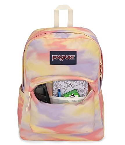 Image of JanSport SuperBreak Plus Backpack with Padded 15-inch Laptop Sleeve and Integrated Bottle Pocket - Spacious and Durable Daypack for Work and Travel - Blurred Wash