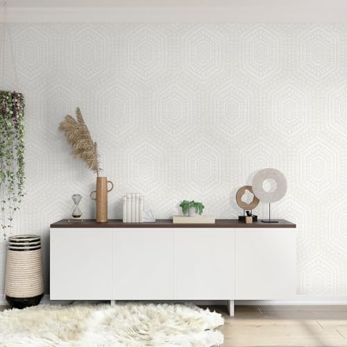 Yomshi Moderne Geometrische Tapete Selbstklebende 44cm*3m Vinyl Wickeln Scandi-Inspirierten Khaki Fischgrätenmuster Abnehmbar Kontakt Papier für Schlafzimmer Akzent Wände Küche Schränke