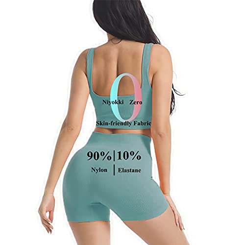 Conjuntos de treino para mulheres 2 peças, lindo conjunto de treino de ioga, roupas de treino de dua
