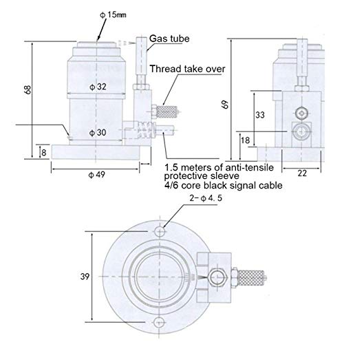 Auto Tool Sensor Universal Type NC/NO CNC Probe Tool Touch Sensor Setting for CNC Router Milling Engraving Machine(Normally Closed)