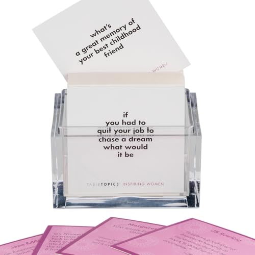 TableTopics Inspiring Women - 135 Conversation Cards with Inspirational Quotes and Questions for Discussions - Historical and Current Female Role Models