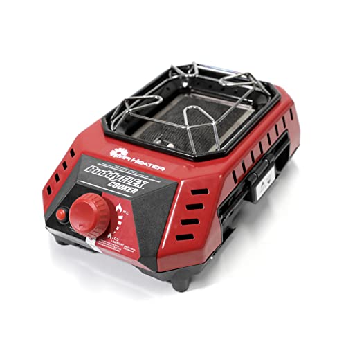 Image of Mr. Heater MH11BFLEX Buddy Flex Heater, Red & MH8CFLEX 8,000 BTU Buddy Flex Cooker, Red