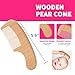 Goat Baby Hair Brush Set, Wooden Comb Massage Scalp Comb, Safe Natural Hair Care Kit, Soft Silicone Bath Brush for Newborns Toddlers (Brush Set+ Massager)