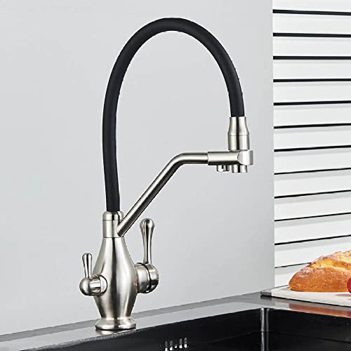 Robinet cuisine eau pure double poignée pour eau filtrée - 2