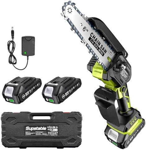 Bild 13 - Akku-Hochentaster, 6 Zoll Mini Akku Kettensäge mit Verlängerung bis 4,6 m, Elektro Astsäge Teleskop mit 2 x 4000 mAh Akku & Ladegerät, Motorkopf 180° schwenkbar, für Gartenarbeit geeignet