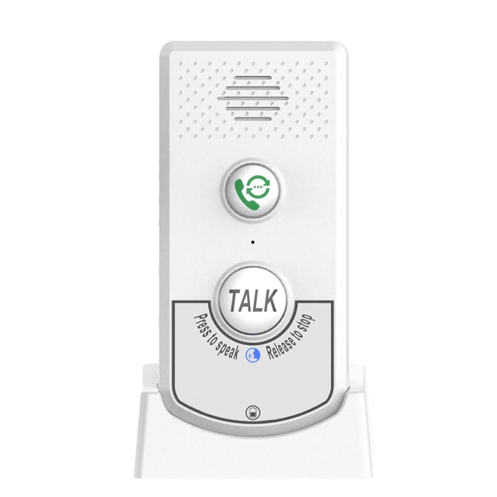 Interphone Longue Distance Sans 2,4 G, Sonnette Audio Bidirectionnelle, Émetteur et Récepteur Vocal pour Appel D'Hôpital et D'Hôtel, Installation Facile, Facile à Utiliser (A)