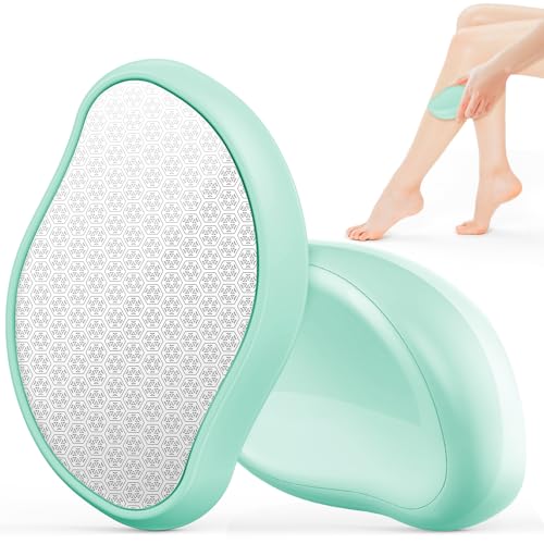 脱毛器 擦るだけ 【業界注目！・痛くない次世代モデル】無痛脱毛器 ナノガラス 物理脱毛 角質除去 手のひらサイズ 軽量 携帯便利 家庭用脱毛器 男女兼用 操作簡単 痛みゼロ 初心者向け 自宅 旅行 出張 ギフトにも最適 メンズ/レディースシェーバー オシャレ（グリーン）の商品画像（Amazon）