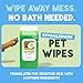 TropiClean Hypoallergenic Dog Wipes for Paws, Butt, Face and Body, Safe for Puppy, Puppy Essentials, Cleaning Deodorizing, Unscented, Cat Safe, 100ct