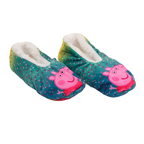 United Labels Peppa Wutz Bailarinas para Niñas ABS Invierno Zapatillas Niños Forradas Pantuflas Verde (27-30, numeric_27)