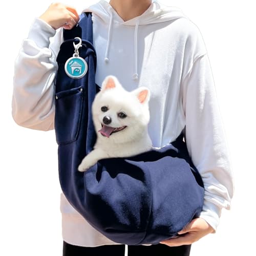 TYXHXTF Bandolera para Perro, Bolso de Hombro, Bolsa de Viaje para Mascotas, Hombro para Perros Gatos, Bolsa de Transporte para Perro, para Pequeño y Medianos, Perro Pequeño(Azul)