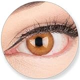 Glamlens SILICONE COMFORT SOFT Braune Kontaktlinsen Daisy Brown ohne Stärke-für Blaue Grüne Dunkelbaune Braune Schwarze Helle Augen. 2 Farbige Braune 3 Monatslinsen - by MeralenS - 0.0 Dioptrien