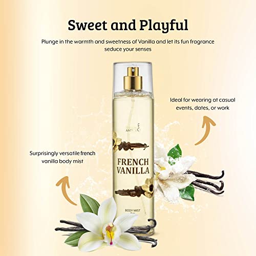 Freida and Joe Body Spray For Women, French Vanilla spray Fragrance Body Mist, Unisex rich, comforting, & sweet aroma, 8 oz Fine Fragrance Gift – Mother's Day Gift for Mom