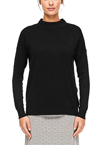 s.Oliver BLACK LABEL 29.912.61.6898 Pull, Noir (Back to Black 9999), 46 (Taille Fabricant: 44) Femme