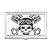 Skeleton Motorcycle Lights Goggles Pattern Business Card Holder Case Pocket Box Wallet