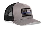 HAKA Thin Blue Line Hat, American Flag Trucker Hat for Men & Women, Honoring Law Enforcement Officer