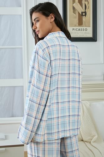 Image of YiNi LuLu Womens Pajamas Set 2 Piece Long Sleeve Sleepwear Button Down Pjs Lounge Set Nightwear with Pockets