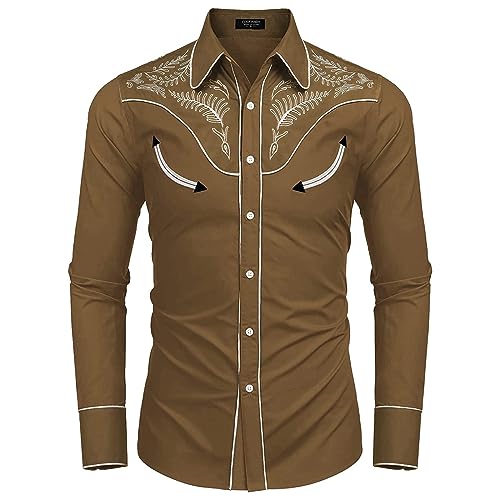 Chemise en jean western en coton de qualité supérieure pour homme taille L