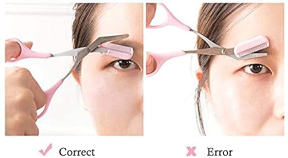 Image of Women Mini Brow Class Easy-to-use Eyebrow Trimmer with Comb Cutting Scissors