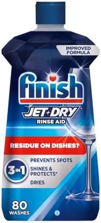 Finish Jet Dry Dishwasher Rinse Aid, 8.45 Ounce (Pack of 4)