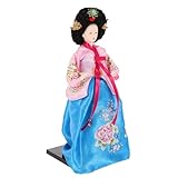 Petite figurine de hanbok coréen – cette poupée traditionnelle coréenne en hanbok est fabriquée en soie, un matériau sûr et