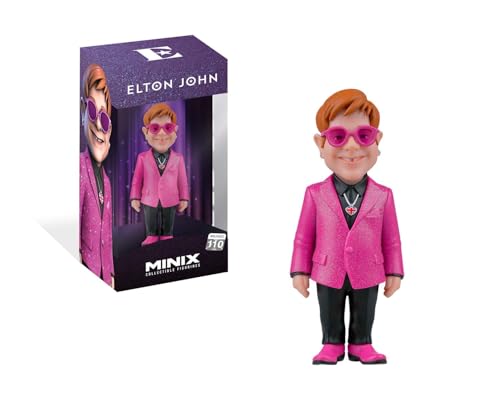 BANDAI   Minix Figura de colección 12cm   Elton John   Coleccionables para Exhibición   Idea de Regalo   Juguetes para Niños Y Adultos   Fans De la Música (MN18543)