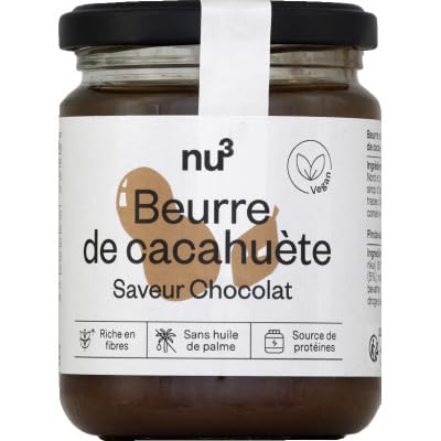 Nu3 Beurre de Cacahuète saveur chocolat 250g