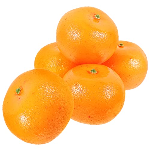 Amosfun 5 Piezas Modelo de Fruta Adorno de simulación de Naranjas Falso Olivo Decoración Artificial decoración de Escena de diseño Decoraciones de Frutas realistas Espuma de poliestireno