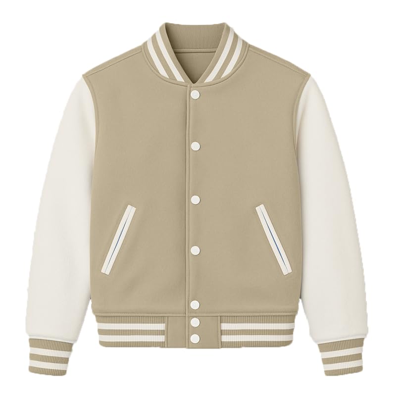 koverify Cotton Blend Standard Length Long Sleeves Winter Wear Solid Varsity Jacket For Men-picture-13
