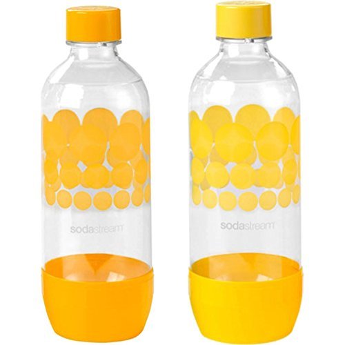 SodaStream 1L PET Carbonating Bottles (Twin Pack)-Orange/Yellow