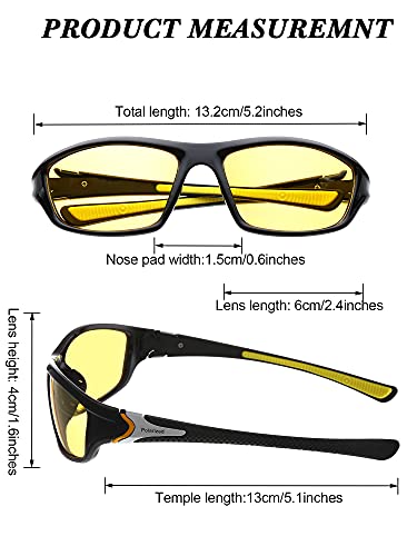 Image of Frienda 6 Pack Polarized Sport Sunglasses for Men Multipack Fit over Glasses Pack Lot Set Men's Sport Fishing Eyeglasses