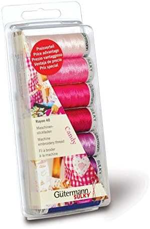 Gutermann Machine Embroidery Rayon 40 Thread Set 200m Candy - per pack of 7