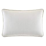 Nautica | Saybrook Collection | 100% Cotton Pre-Shrunk Solid Canvas with Rope Cord Trim Accent Decorative Throw Pillow/Sham, Zipper Closure, 14' x 20', Beige