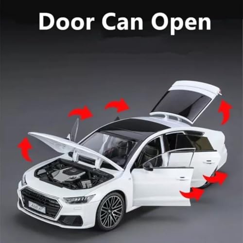 Image of Audi A7 1:24 Model Car with Box, Zinc Alloy Pull Back Toy car with Sound and Light for Kids Boy Girl Gift [Colors as Per Stock]