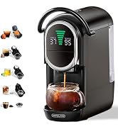 CAFELFFE MK-609S Koffiecapsulemachine, 4-in-1 capsulemachine met 19 bar druk, 7 instelbare stu...