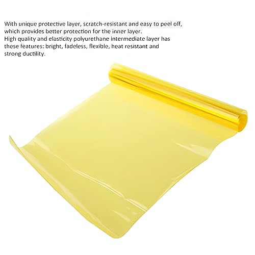 TOTMOX Car Light Folie, Tönungsfolie aus Vinyl für Scheinwerfer, Rücklicht, Nebelschlussleuchte, Gelb, 30 cm x 200 cm