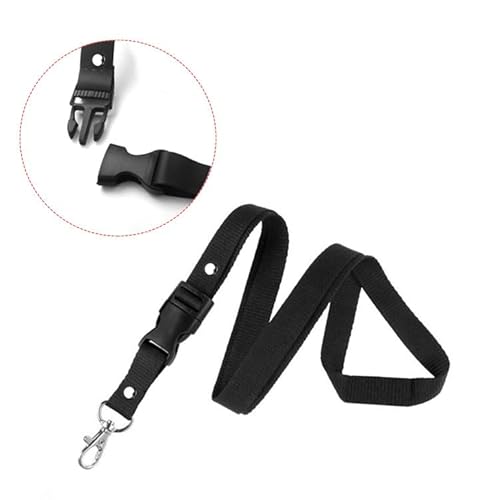 Ausweishalter mit Lanyard, Schlüsselanhänger, Clips, durchsichtige Kartenhalter, für Ausweishalter im Büro, in der Schule, für Ausweise, Kreditkarten, Ausweisclips, Passhalter (1 Set)