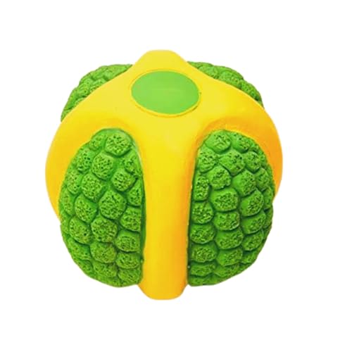 Image of Natural Latex Rubber Squeaky (Green Melon) Dog Chew Toy | Suitable for Puppy, X-Small to Small Dogs (0-10kgs) | Durable, Animal Design, Fetch & Chew Toy | Reduce Separation Anxiety
