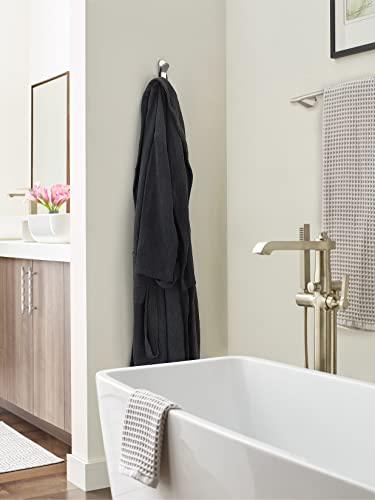 Image of Amerock Unison Single Prong Satin Nickel /Polished Chrome Wall-Mounted Hook