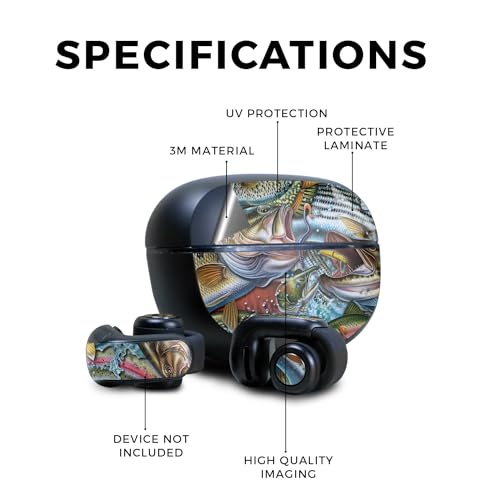 Image of Skin Compatible with Bose Ultra Open Earbuds - Action Fish Puzzle - Premium 3M Vinyl Protective Wrap Decal Cover - Easy to Apply | Crafted in The USA by MightySkins